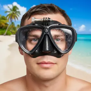 Adult Premium Scuba Diving Mask with camera mount for free