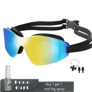 Rimless Polarized Swimming Goggles with Case,antifog Spray Swim Glasses