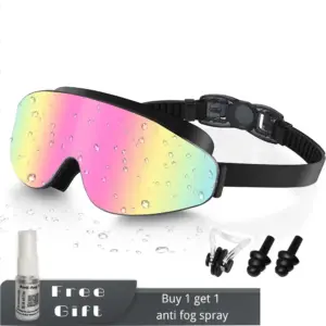 Kids Polarized Swim Goggles for Age 4-16, with antifog Spray,Nose