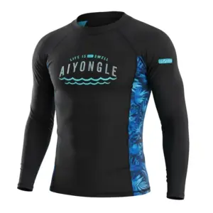long sleeve mens rash guards shirt UV Protection for snorkeling