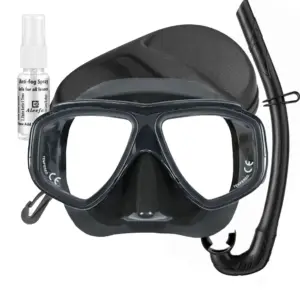 Adult Myopia Scuba Diving Mask Snorkel Set with Tempered Glass