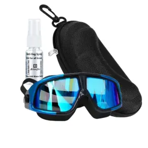 Swimming Myopia Goggles with earplugs Anti-fog and Diopters, Adjustable Belt,