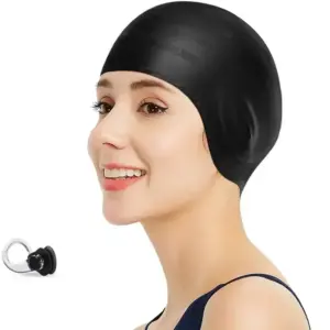 Silicone Swimming Cap Cover Ears for Men Women Waterproof Ear