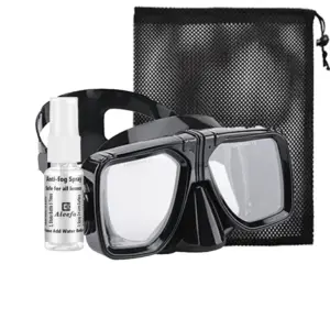 Scuba Diving Mask Black Underwater Dive Freediving Goggles Tempered Glasses