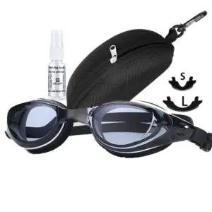 Adult Kids Swimming Glasses Myopia Goggles glasses with Degree,Replacable Nose