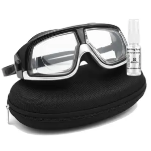 Myopia Swimming Goggles -1.5 to -10.0 Diopters ,with Anti-Fog Spray,