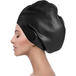 Extra Large Swim Cap Silicone for Women Waterproof for Long