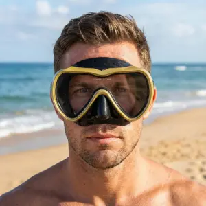 Scuba Diving Mask Snorkel Set Leakproof with Tempered Glass Anti-fog