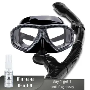 Myopia Diving Mask Snorkel Set with Anti Fog Spray for