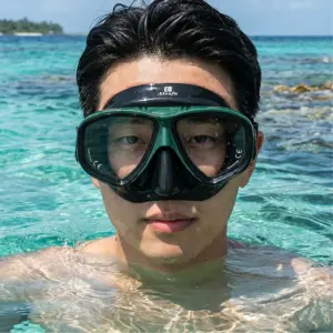 Scuba Diving Mask Tempered Lens Dive with Antifog Spray, Swimming