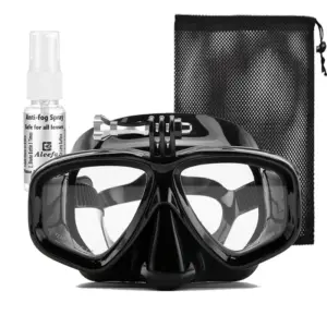 Myopic Gopro Diving Mask with Antifog Spray, Tempered Lens,Silicone Frame,Prescription