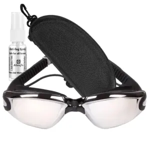 Customize Myopia Swimming Goggles Glasses Plated with Diopters Silicone Belt