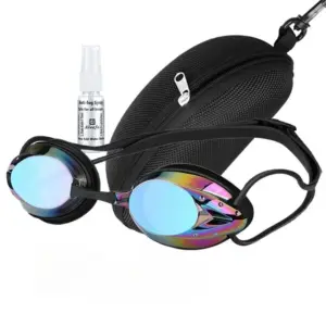 Racing Swim Goggles - Anti Fog, UV Protection, Hydrodynamic Design,