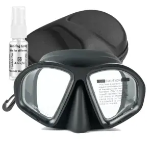 Aluma Pro Dive Mask with Anti-Fog Spray,Low Volume Tempered Glass