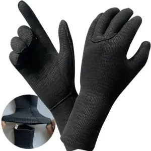 3mm-5mm Neoprene Diving Gloves, Warm Flexible Snorkeling Gloves, Anti-Cut Abrasion-Resista